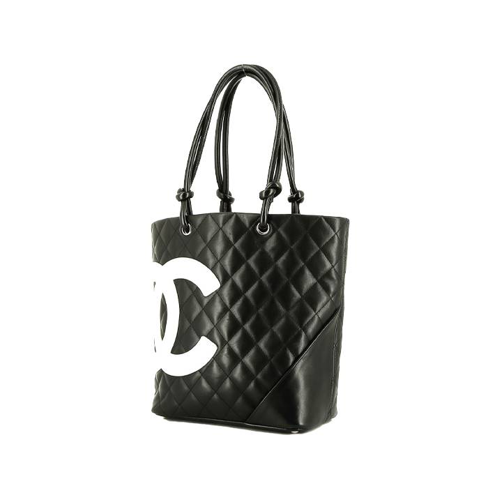 Chanel Black Leather Ligne Cambon Tote Bag - Chanel