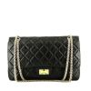 Bolso de mano Chanel 2.55 Maxi en cuero acolchado negro - 360 thumbnail
