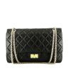 Chanel 2.55 handbag Reissue in black quilted leather - 360 thumbnail