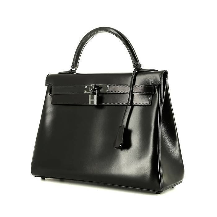 Hermès  Kelly So Black handbag  in black box leather - 00pp