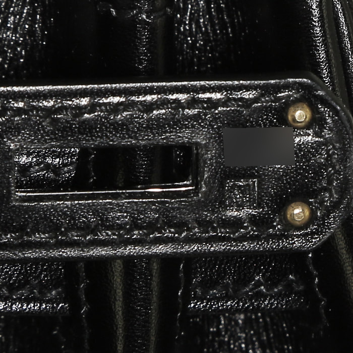 Hermès  Kelly So Black handbag  in black box leather - Detail D4