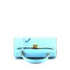 Borsa Hermès  Kelly 25 cm in pelle Epsom blu Celeste - 360 Front thumbnail