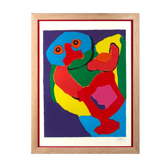 Karel Appel, "L'homme qui danse", lithograph in colors on paper, signed, dated and justified, of 1970 - 00pp