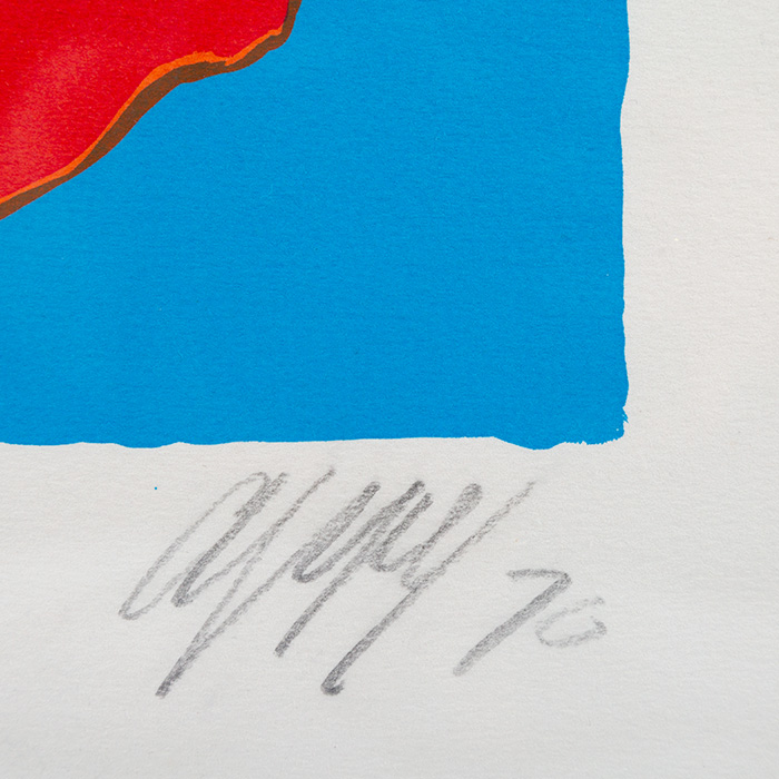 Karel Appel, "L'homme qui danse", lithograph in colors on paper, signed, dated and justified, of 1970