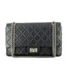 Chanel 2.55 shoulder bag  in blue quilted leather - 360 thumbnail
