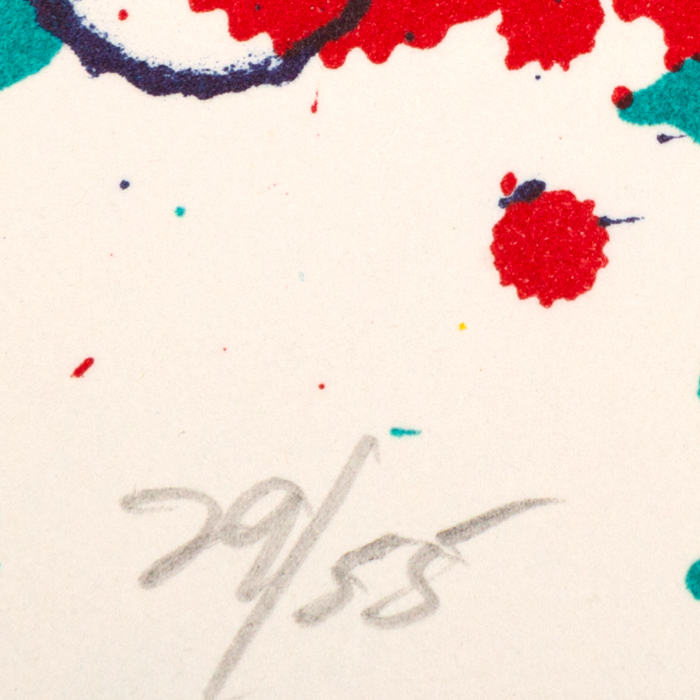 Sam Francis, "SF-271", lithograph in colors on paper, signed and numbered, of 1986 - Detail D3