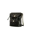 Mochila Chanel   en cuero acolchado negro - 00pp thumbnail