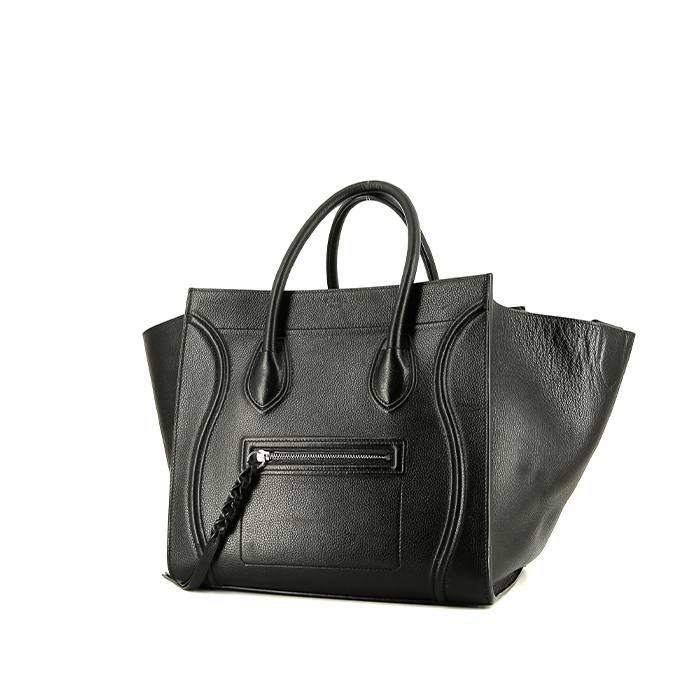 Celine  Phantom handbag  in black grained leather - 00pp