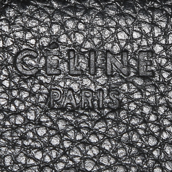 Sac à main Celine  Phantom en cuir grainé noir - Detail D3
