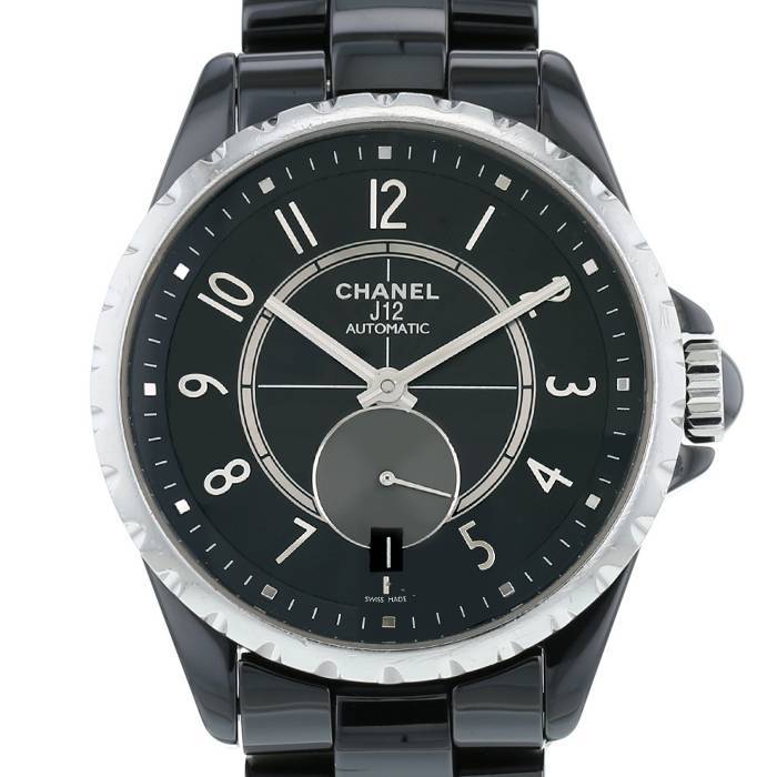 Montre Chanel J12 en céramique noire et acier Vers 2010 - 00pp
