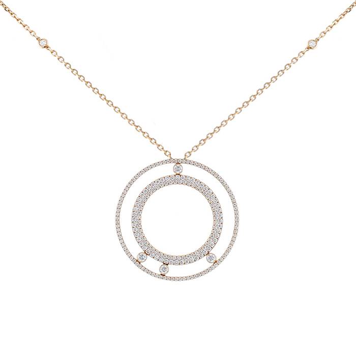 Messika Move Romane necklace in pink gold and diamonds - 00pp