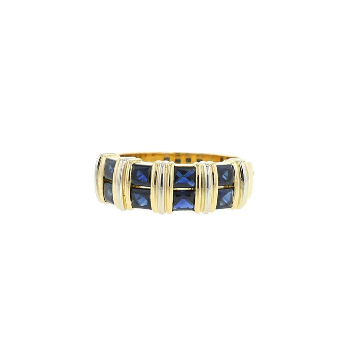 Cartier Apollonia ring in yellow gold and sapphires - 00pp