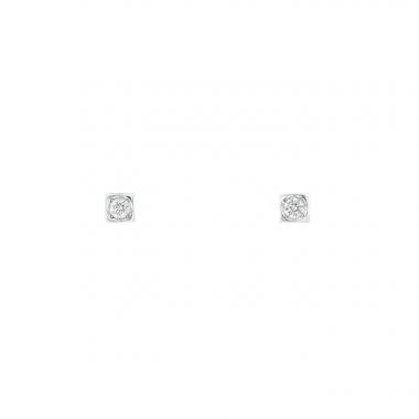 Orecchini Dinh Van Le Cube Diamant in oro bianco e diamanti