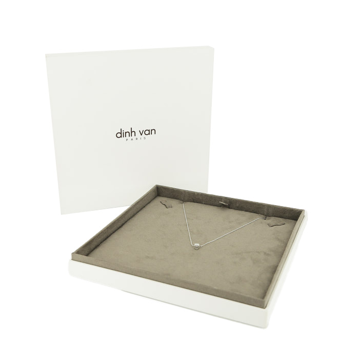 Dinh Van Le Cube Diamant necklace in white gold and diamond - Detail D2