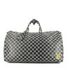 Bolsa de viaje Louis Vuitton  Keepall Editions Limitées en lona a cuadros negra y blanca - 360 thumbnail