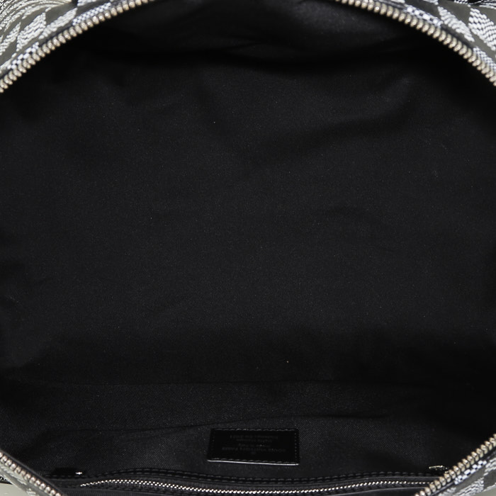 Sac de voyage Louis Vuitton  Keepall Editions Limitées en toile damier noire et blanche - Detail D3