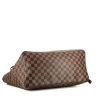 Shopping bag Louis Vuitton  Neverfull modello grande  in tela a scacchi ebana e pelle marrone - Detail D4 thumbnail