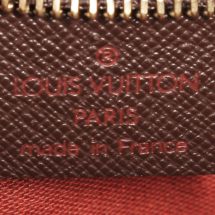 Bolso de mano Louis Vuitton   en lona a cuadros ébano y cuero marrón - Detail D3