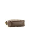 Louis Vuitton   handbag  in ebene damier canvas  and brown leather - Detail D4 thumbnail
