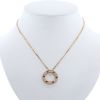 Cartier Love pavé necklace in pink gold and diamonds - 360 thumbnail