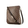 Louis Vuitton  Salsa shoulder bag  in ebene damier canvas  and brown leather - 00pp thumbnail