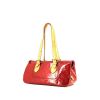 Bolso de mano Louis Vuitton   en charol Monogram rojo y cuero natural - 00pp thumbnail