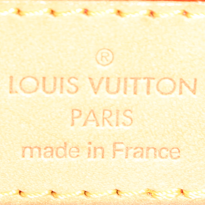 Borsa Louis Vuitton  Rosewood in pelle verniciata monogram rossa e pelle naturale - Detail D3