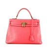 Hermès  Kelly 32 cm handbag  in pink togo leather - 360 thumbnail