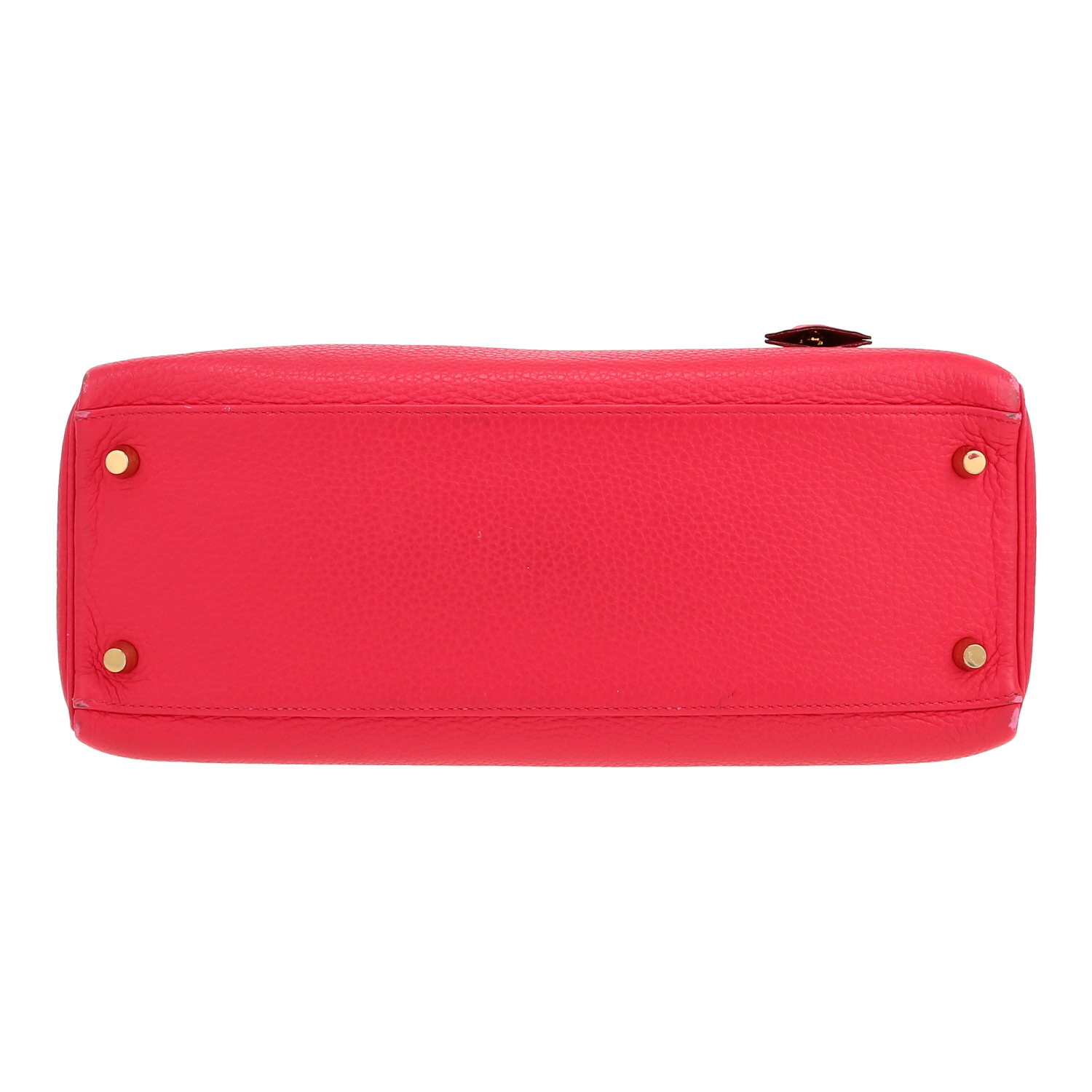 Sac à main Hermès  Kelly 32 cm en cuir togo rose - Detail D1