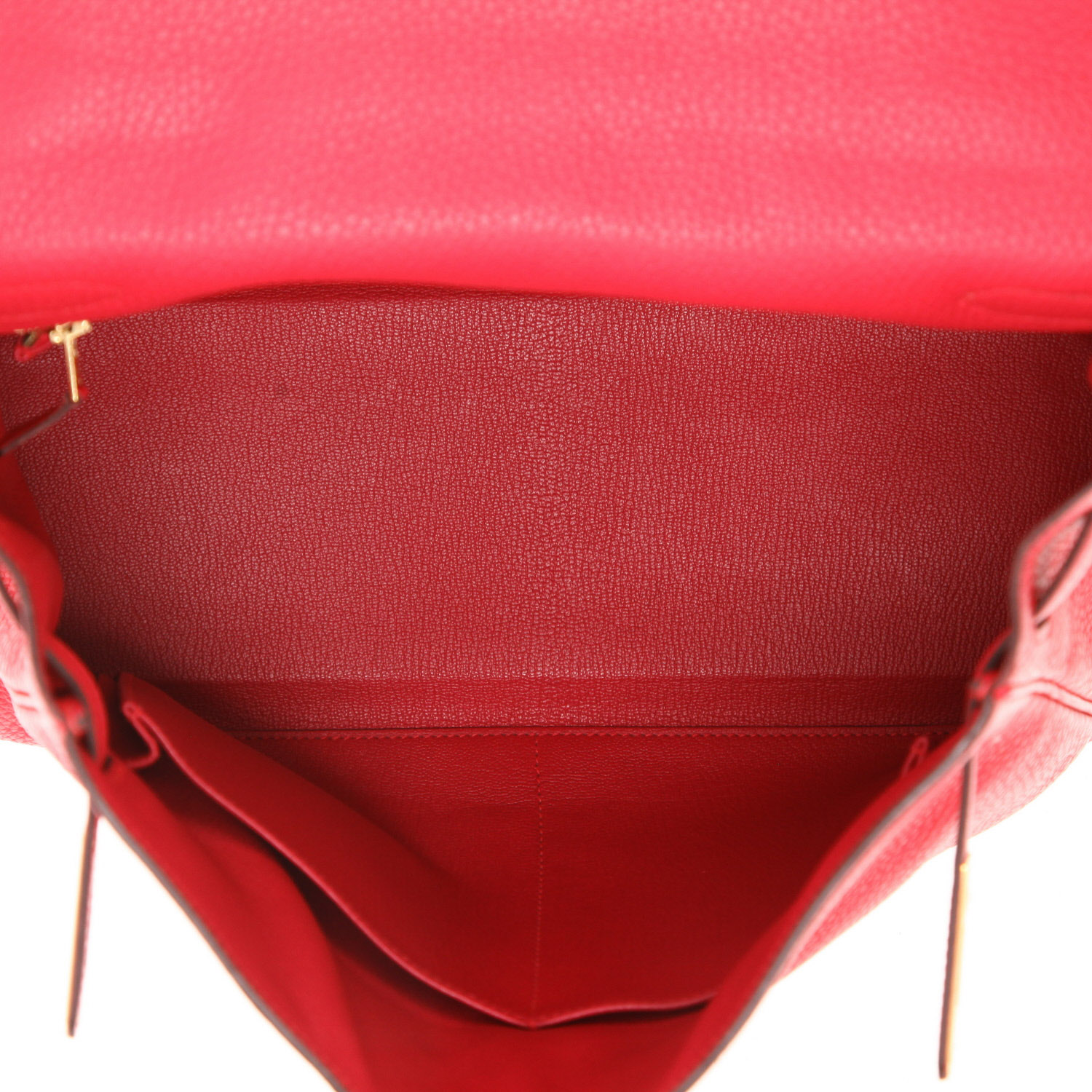 Sac à main Hermès  Kelly 32 cm en cuir togo rose - Detail D3