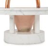 Ettore Sottsass, Sculpture ou centre de table  "Gaya", en marbre de Carrare blanc et marbre rose, anse en cuivre, Éditions Up&Up, des années 1980 - Detail D1 thumbnail