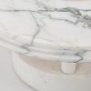 Ettore Sottsass, Sculpture ou centre de table  "Gaya", en marbre de Carrare blanc et marbre rose, anse en cuivre, Éditions Up&Up, des années 1980 - Detail D2 thumbnail