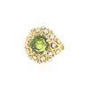 Vintage  ring in yellow gold, peridot and diamonds - 00pp thumbnail