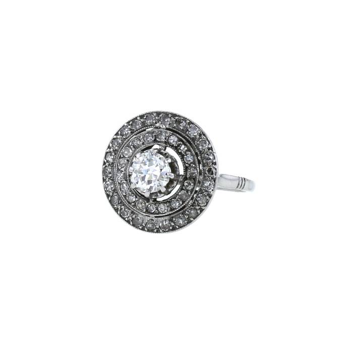 Sortija Vintage  de platino y diamantes - 00pp