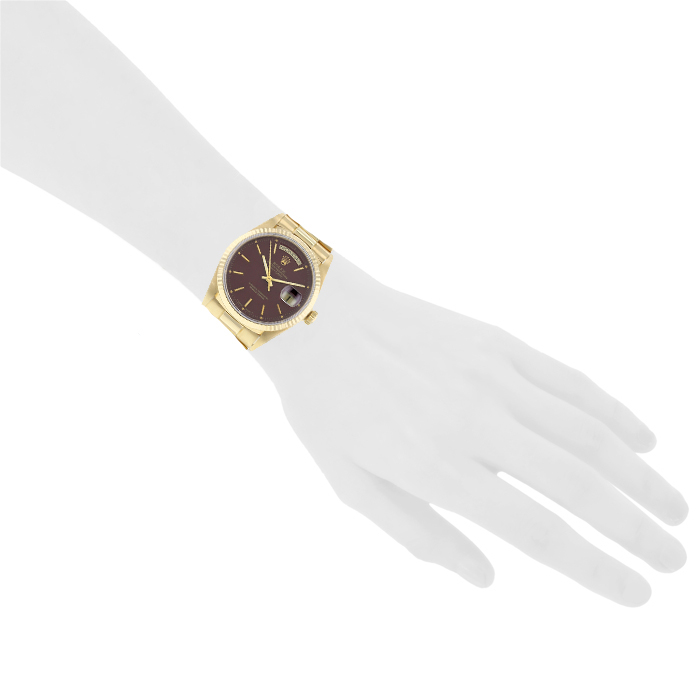 Rolex Day-Date "Stella Dial" in yellow gold Ref: Rolex - 18038  Circa 1986 - Detail D1