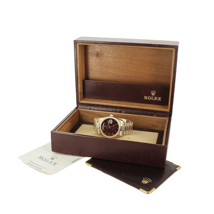 Rolex Day-Date "Stella Dial" in yellow gold Ref: Rolex - 18038  Circa 1986