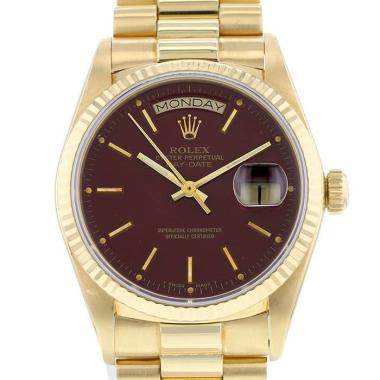 Orologio Rolex Day-Date "Stella Dial" in oro giallo Ref: Rolex - 18038  Circa 1986