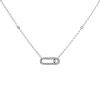 Messika Move Uno necklace in white gold and diamonds - 00pp thumbnail