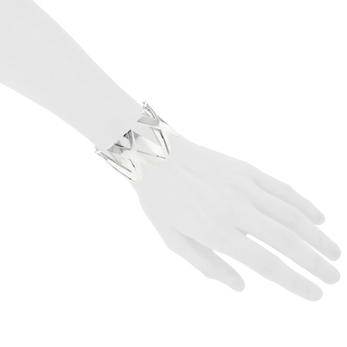 Tiffany & Co Atlas cuff bracelet in silver - Detail D1