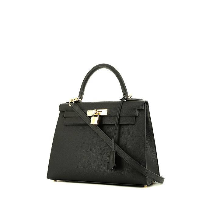 Hermès Kelly 28 cm Handbag in Black Epsom Leather