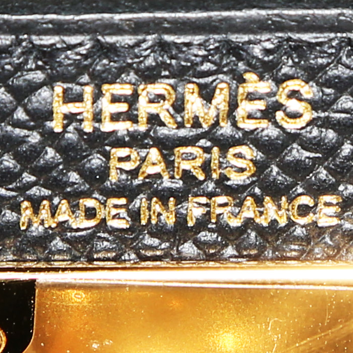 Hermès  Kelly 28 cm handbag  in black epsom leather - Detail D4