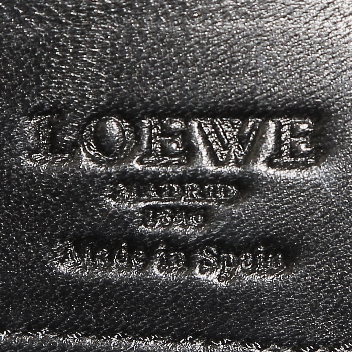 Bolso de mano Loewe   en piel de potro y cuero negro - Detail D3