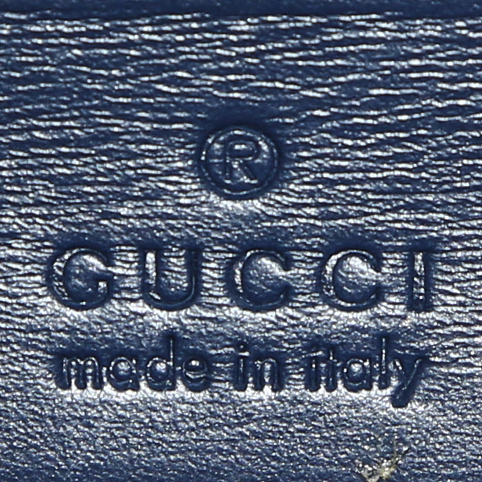 Bolso bandolera Gucci  Rajah en cuero azul marino - Detail D4