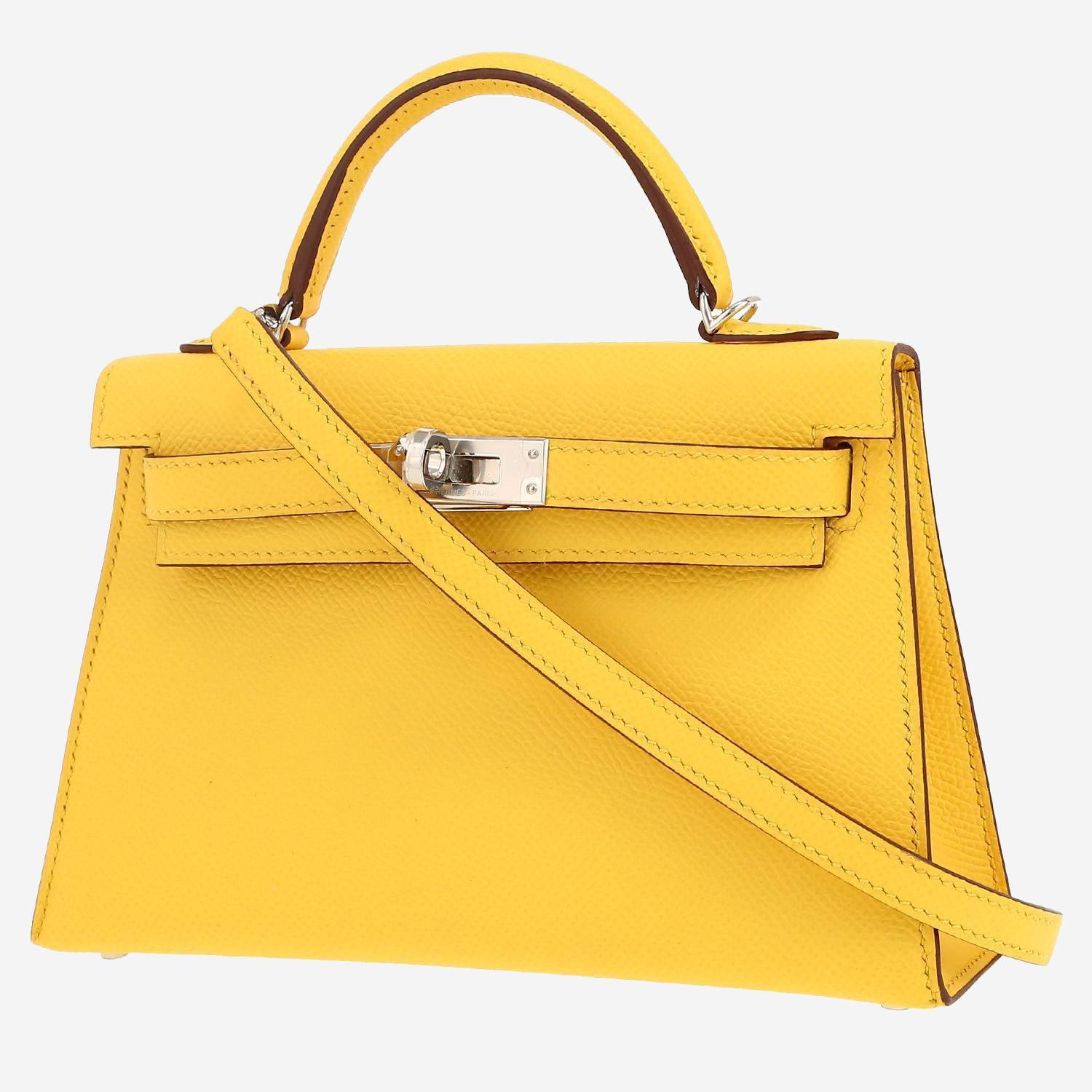 Hermès  Kelly 20 cm handbag  in yellow epsom leather