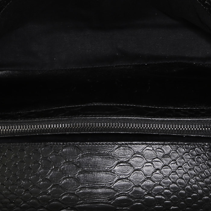 Saint Laurent College handbag in black leather - Detail D3