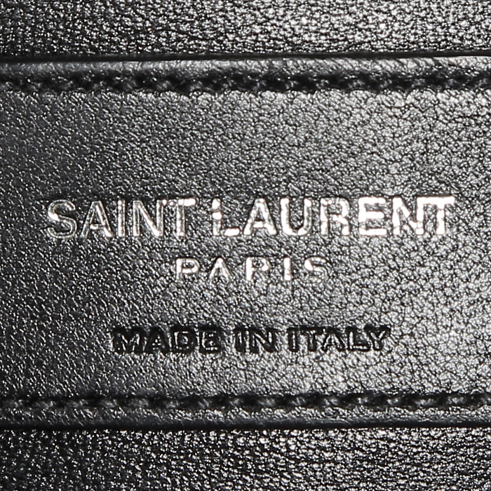 Saint Laurent College handbag in black leather - Detail D4
