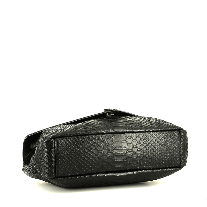 Saint Laurent College handbag in black leather - Detail D5