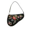 Dior  Saddle handbag  in black embroidered canvas - 360 thumbnail