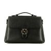 Gucci  Interlocking G shoulder bag  in black grained leather - 360 thumbnail