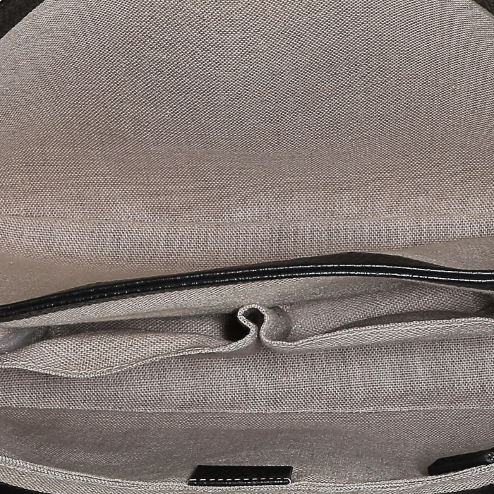 Borsa a tracolla Gucci  Interlocking G in pelle martellata nera - Detail D3